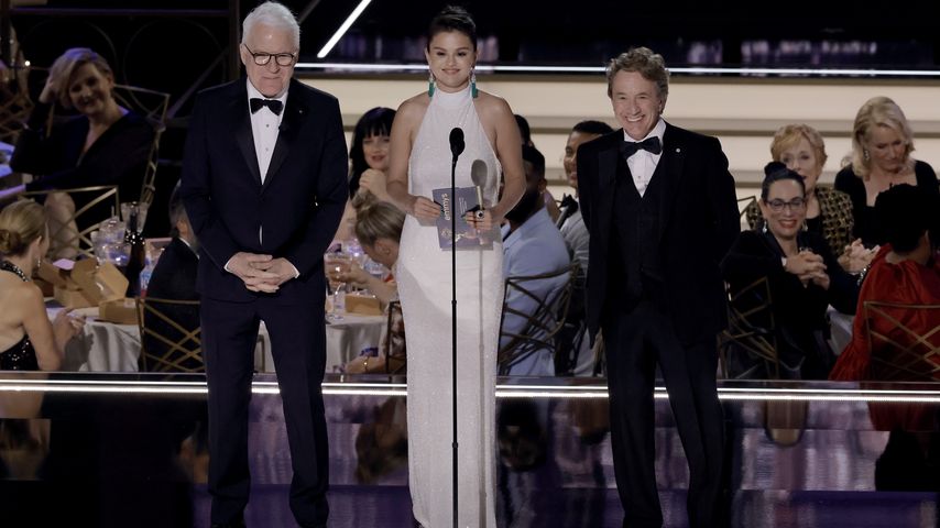 Steve Martin, Selena Gomez, und Martin Short bei den Emmy Awards 2022