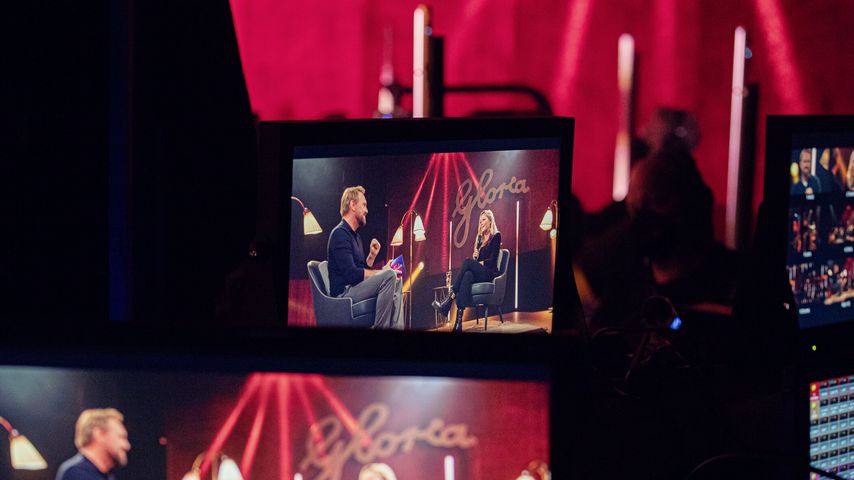 Steven Gätjen und Helene Fischer bei der "Helene Fischer – Ein Abend im Rausch"-Aufzeichnung