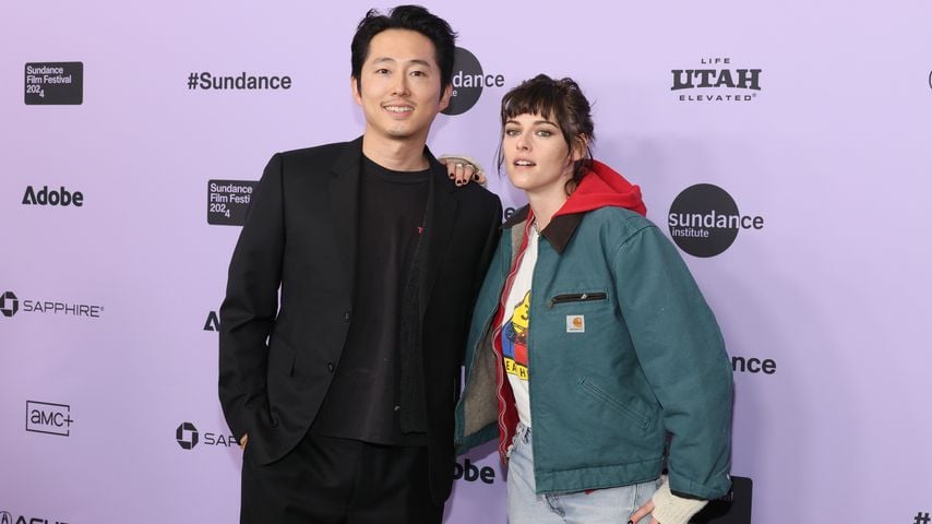Steven Yeun und Kristen Stewart beim Sundance Film Festival 2024