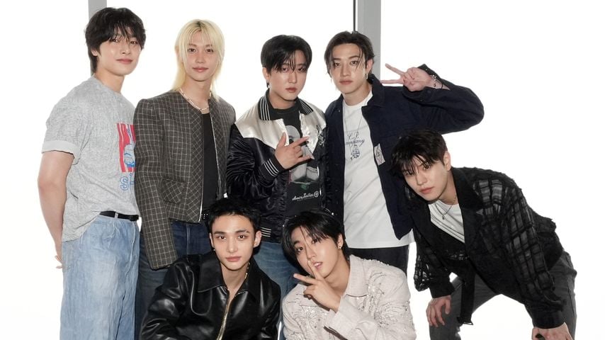 Stray Kids auf dem Empire State Building in New York City, Juni 2025