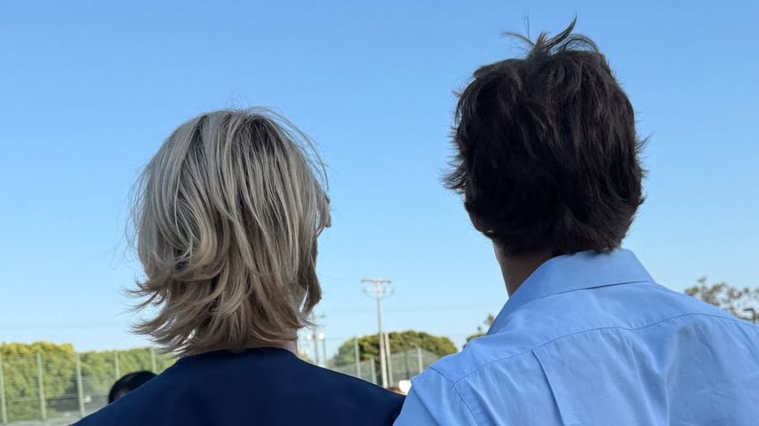 Patrick Dempseys und Jillian Finks Söhne Sullivan und Darby Arm in Arm