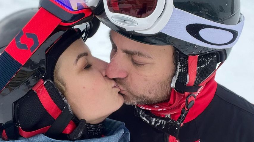 Selten: Susan Sideropoulos knutscht ihren Mann öffentlich