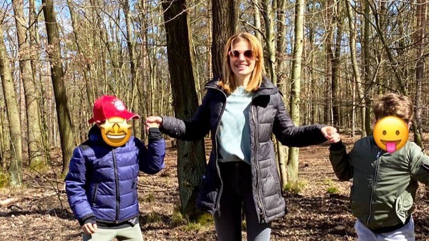 Susan Sideropoulus und ihre Kinder im Mai 2020