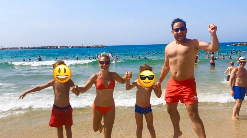 Susan Sideropoulus und ihre Familie im Urlaub