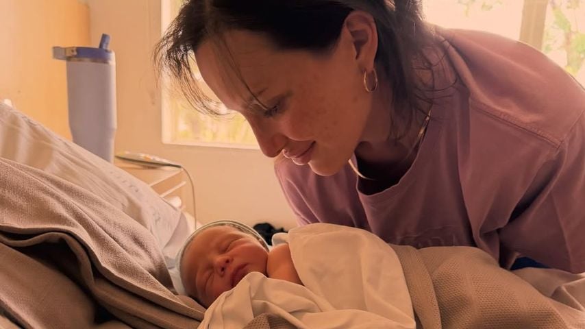 Susie Bradley mit ihrem Baby