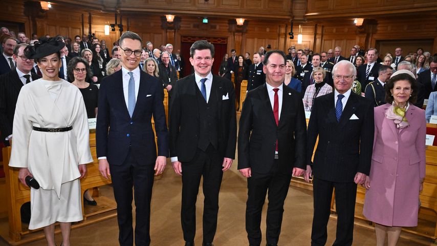 Suzanne Innes-Stubb, Alexander Stubb, zwei schwedische Parlamentssprecher und das Königspaar