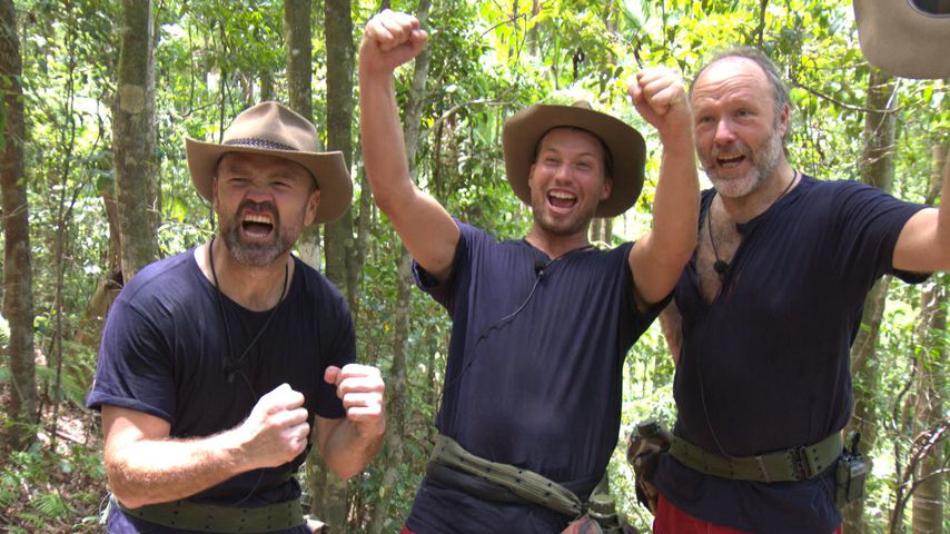 Sven Ottke, Raúl Richter und Markus Reinecke an Tag 13 im Dschungelcamp