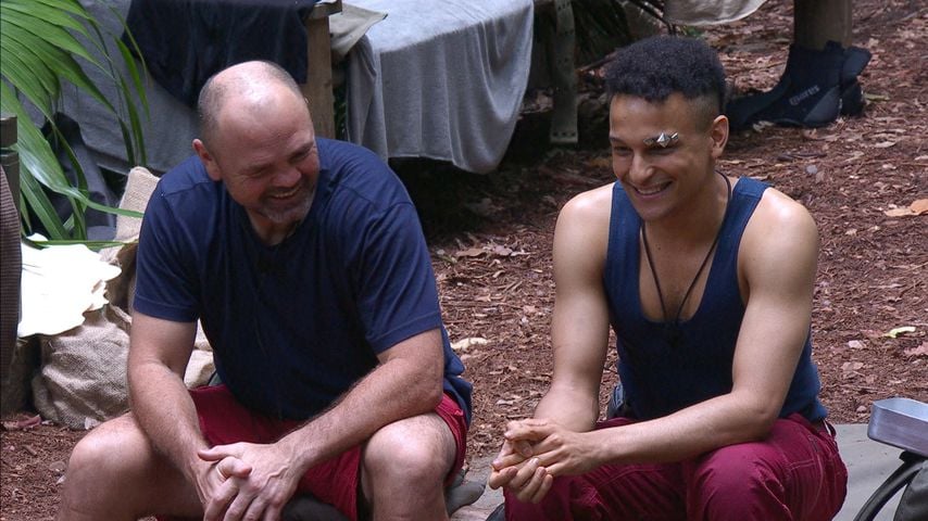 Sven Ottke und Prince Damien an Tag 5 im Dschungelcamp, 2020