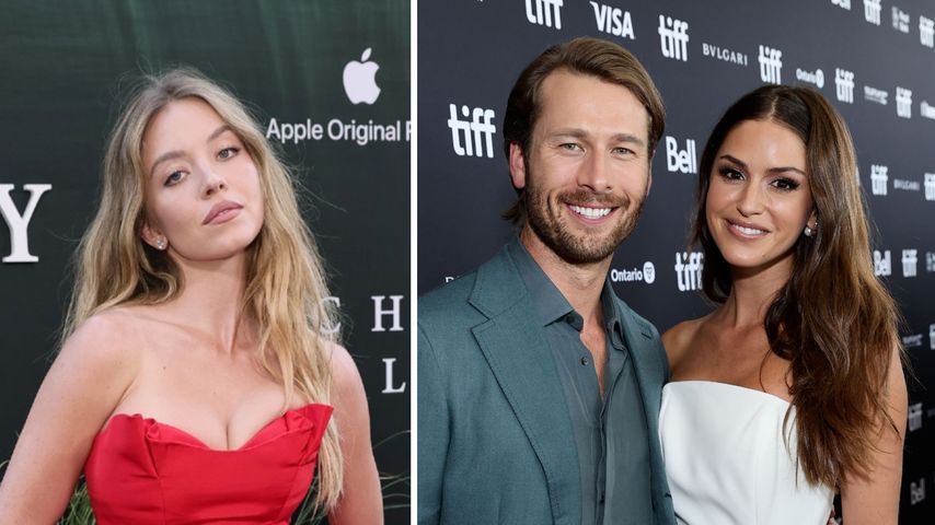 Collage: Sydney Sweeney, Glen Powell und Gigi Paris