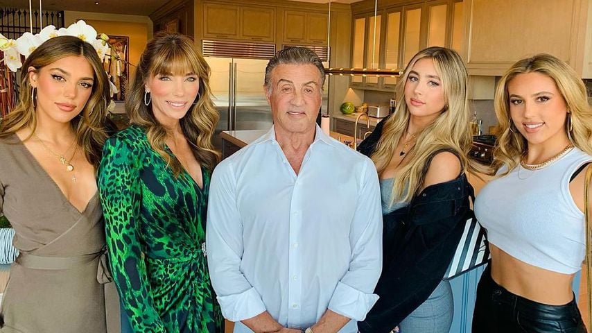 Sylvester Stallone mit seiner Frau Jennifer und seinen Töchtern Sistine, Scarlet und Sophia