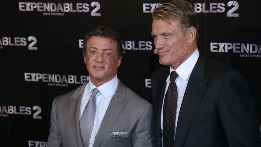 Sylvester Stallone und Dolph Lundgren bei der "The Expendables 2"-Premiere im August 2012