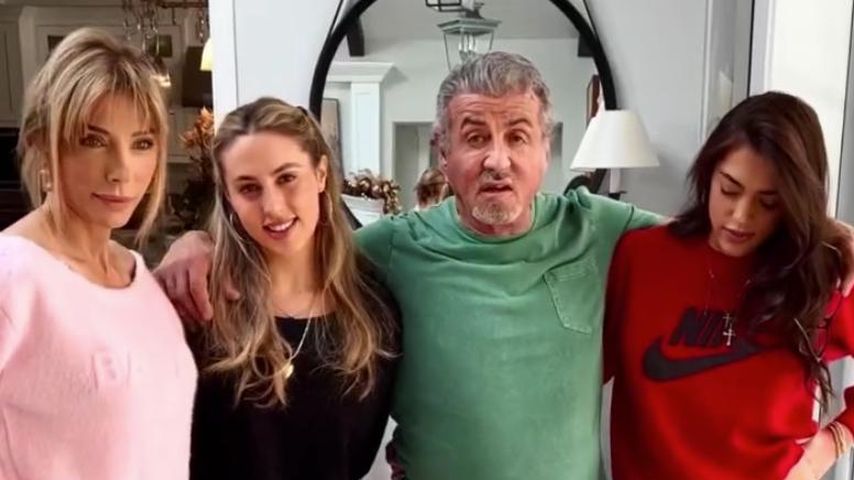 Sylvester Stallone und Jennifer Flavin mit ihren Töchtern Sistine und Sophia