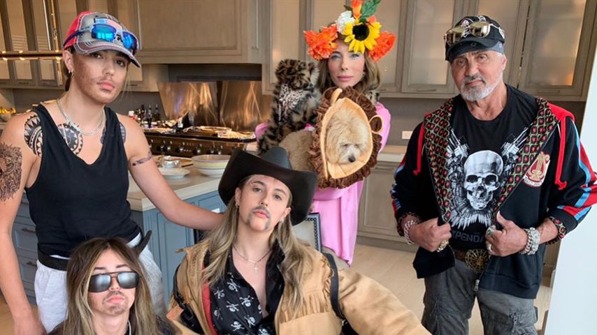 Sylvester Stallone und seine Familie im April 2020