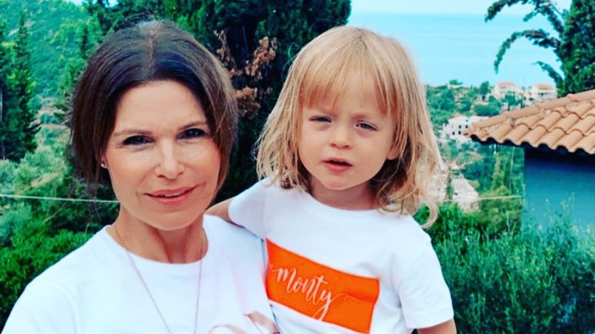 Tabea Heynig und Sohn Monty im Oktober 2020