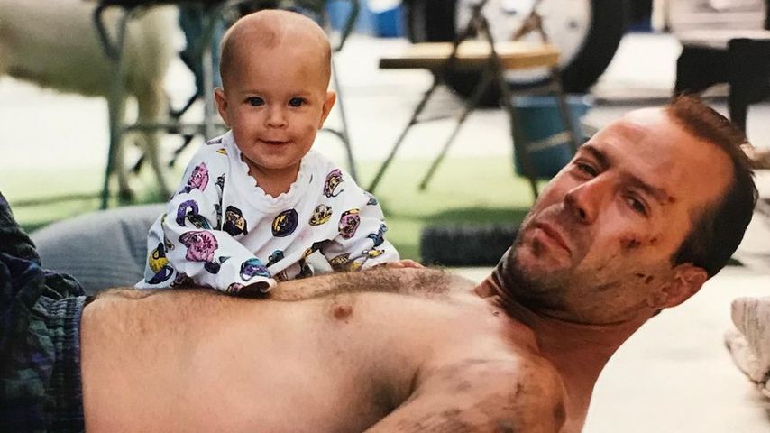 Tallulah und Bruce Willis im Jahr 1994
