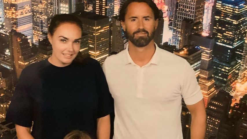 Tamara Ecclestone mit ihrer Tochter Sophia und ihrem Mann Jay Rutland