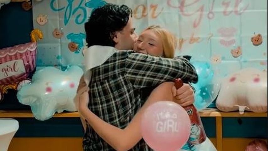 Tamara Hitz und ihr Verlobter bei ihrer Gender-Reveal-Party, Dezember 2025