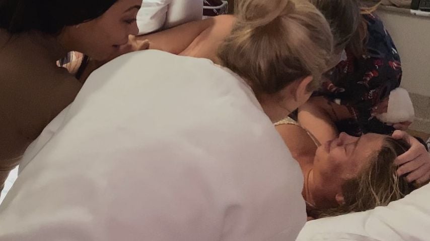 Tammy Hembrow während der Geburt ihres Kindes
