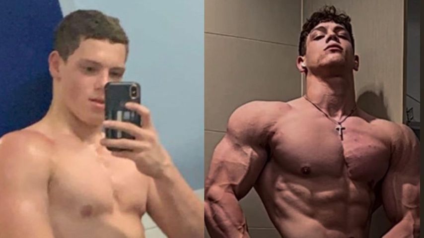 Henry Thynne 2023 in Vorher-Nachher-Fitnessbildern auf Instagram