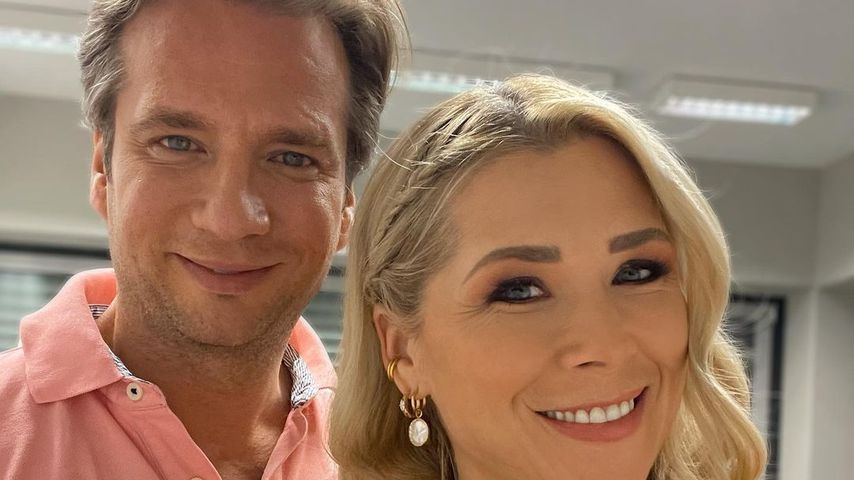 Tanja Szewczenko und ihr Mann im Februar 2023