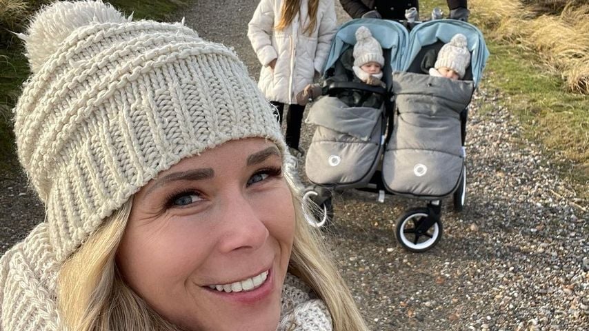 Tanja Szewczenko mit ihrer Familie in Dänemark im Dezember 2022