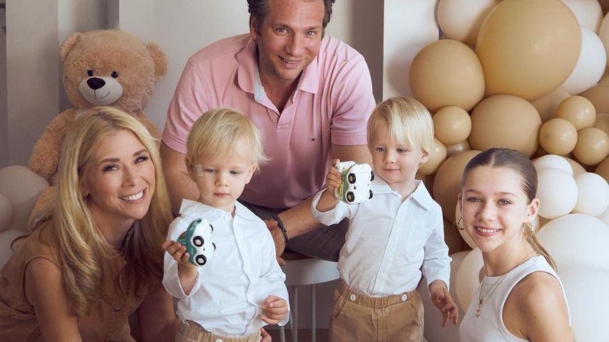 Tanja Szewczenko und Norman mit ihren Kindern