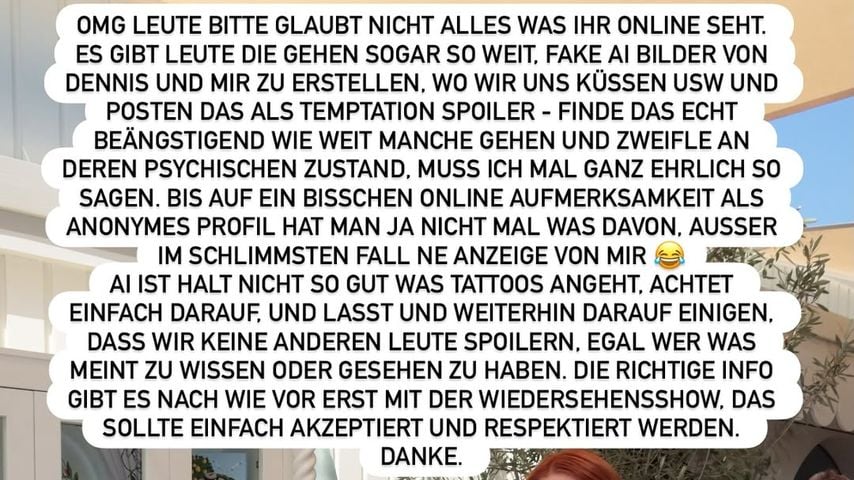 Tara Tabitha macht ein Statement über KI-Fotos im Juli 2026