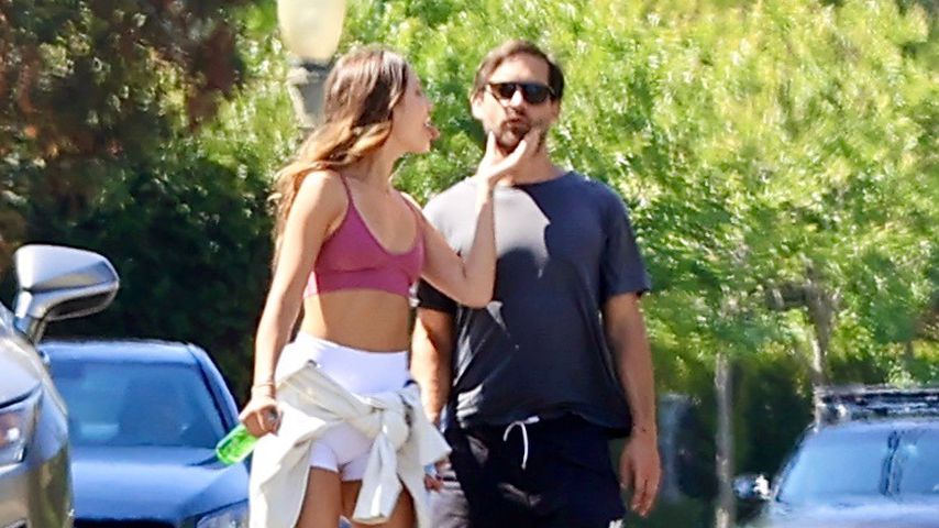 Tatiana Dieteman und Tobey Maguire im Mai 2020 in Los Angeles