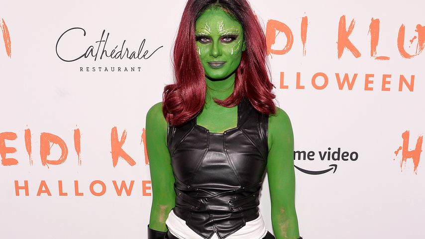 Taylor Hill als Comicfigur Gamora auf Heidi Klums Party, Halloween 2019