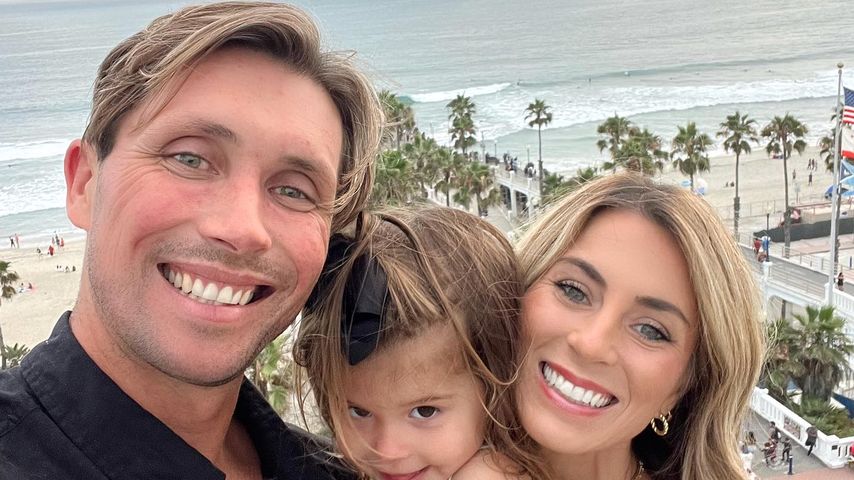 Taylor Leopold und Tenley Molzahn mit ihrer Tochter im Juli 2023