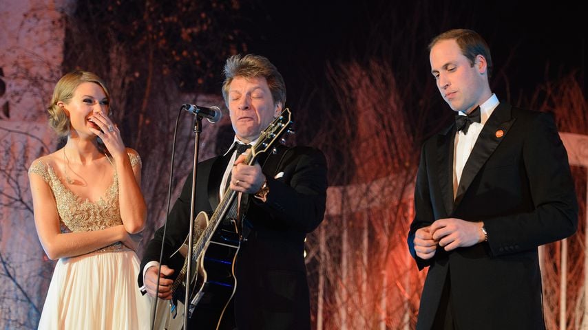 Taylor Swift, Jon Bon Jovi und Prinz William bei einem Charity-Event, November 2013