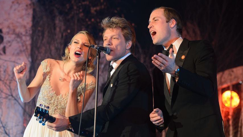 Taylor Swift, Jon Bon Jovi und Prinz William, November 2013