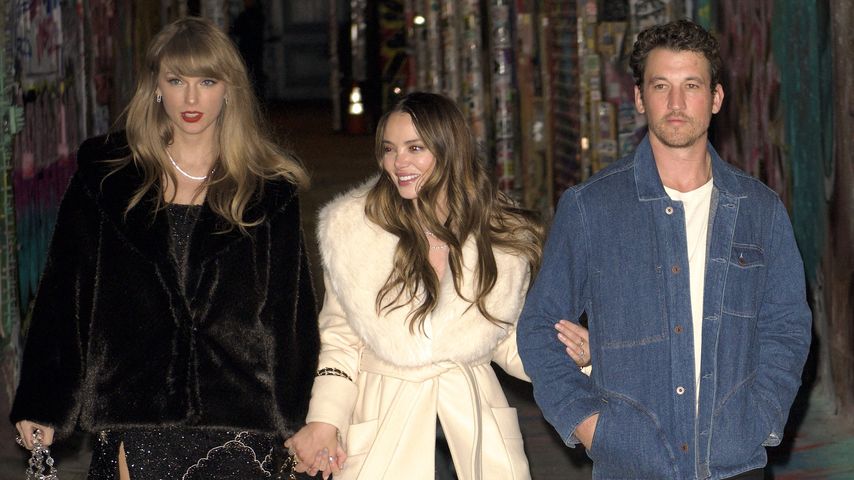 Taylor Swift, Keleigh Sperry und Miles Teller an Taylors Geburtstag 2023