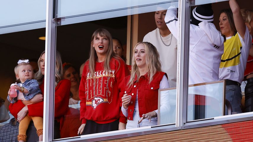 Taylor Swift bei einem Footballspiel von Travis Kelce, 2023