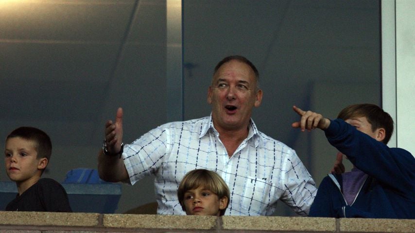 Ted Beckham mit Cruz, Romeo und Brooklyn Beckham, 2011