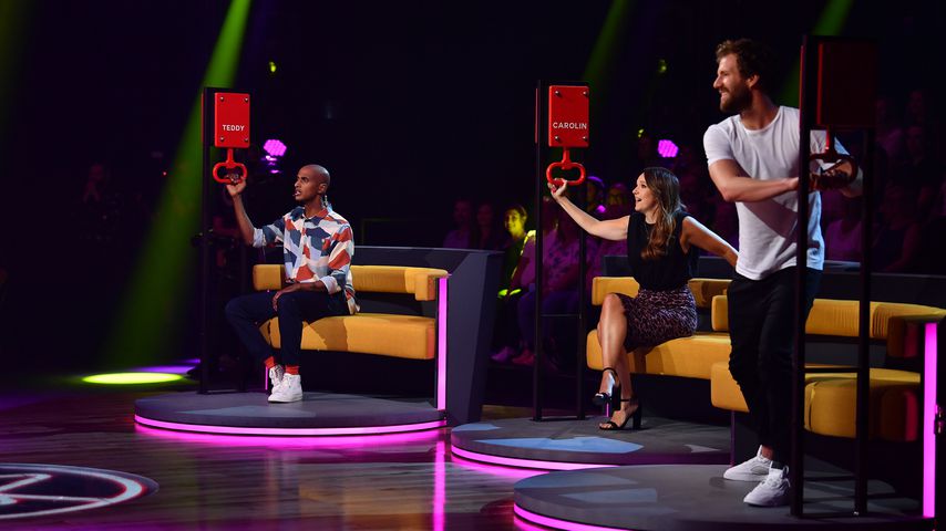 Teddy Teclebrhan, Carolin Kebekus und Luke Mockridge bei "FameMaker"