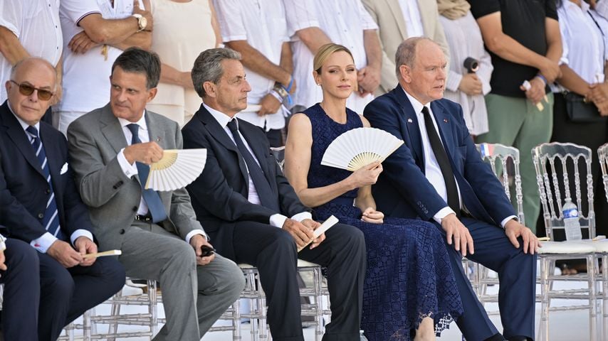 Bernard Cazeneuve, Manuel Vals, Nicolas Sarkozy, Fürstin Charlène und Fürst Albert, 14. Juli 2026