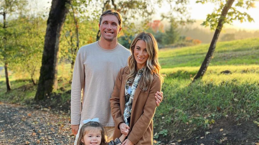 Tenley Molzahn und Taylor Leopold mit ihrer Tochter