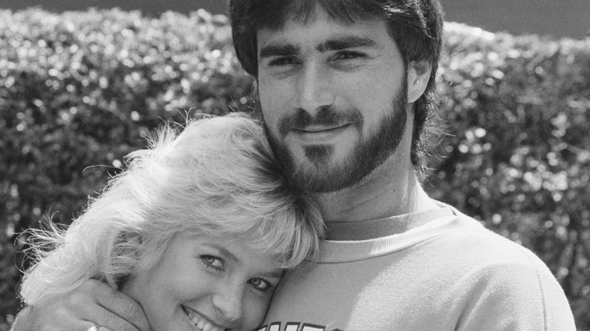 Tennis-Star Mike DePalmer mit seiner Partnerin im Juni 1985