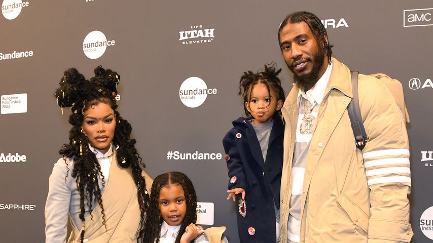 Teyana Taylor, Iman Shumpert und ihre Kinder Junie und Rue im Januar 2023