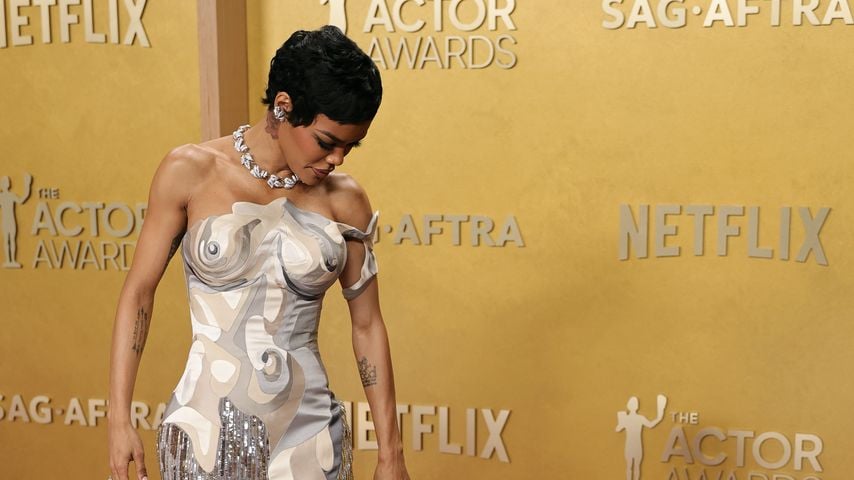 Teyana Taylor und Tochter Rue Rose Shumpert bei den 32. Actor Awards in Los Angeles, März 2026