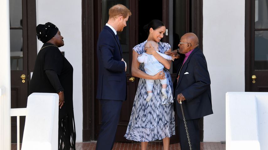 Thandeka Tutu-Gxashe, Prinz Harry, Archie Harrison, Herzogin Meghan und Desmond Tutu