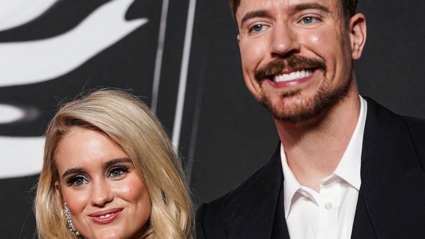 Thea Booysen und MrBeast (Jimmy Donaldson) bei den MTV Video Music Awards 2025 in der UBS Arena, Elmont, New York