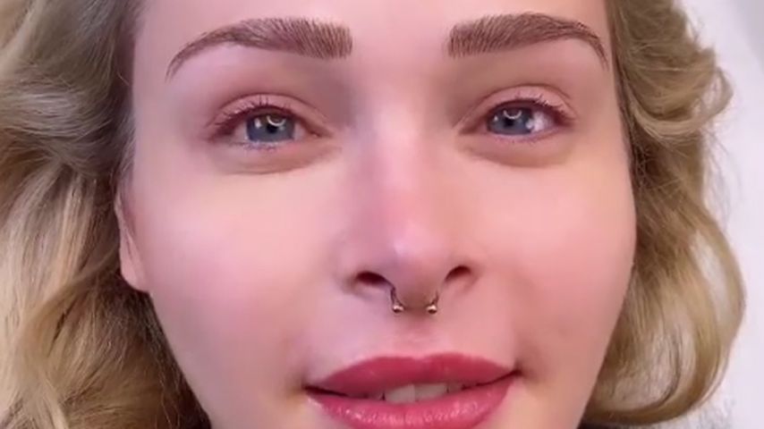 Theresia Fischer nach ihrer Permanent-Make-up-Behandlung