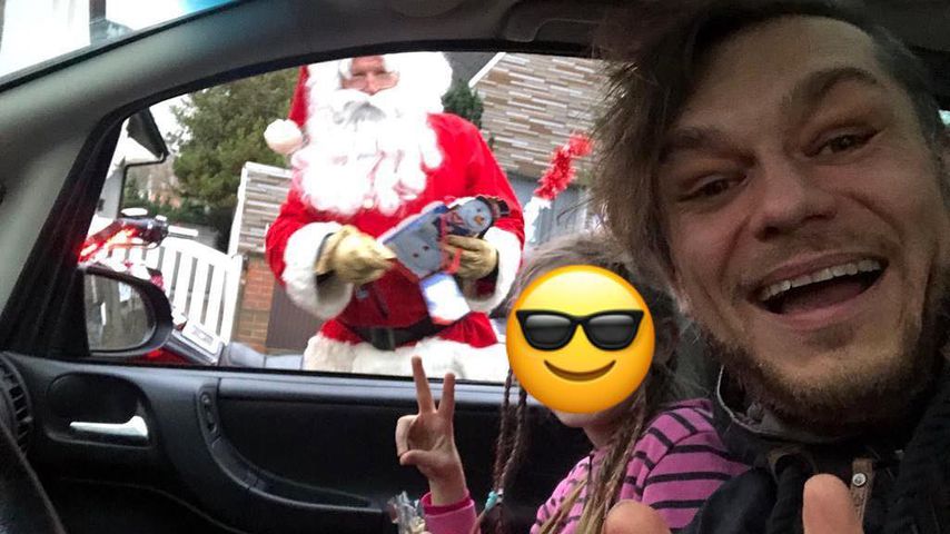 Thomas Godoj mit seinem Nachwuchs, Dezember 2018