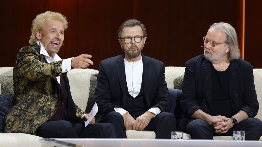 Thomas Gottschalk mit Björn Ulvaeus und Benny Andersson von ABBA
