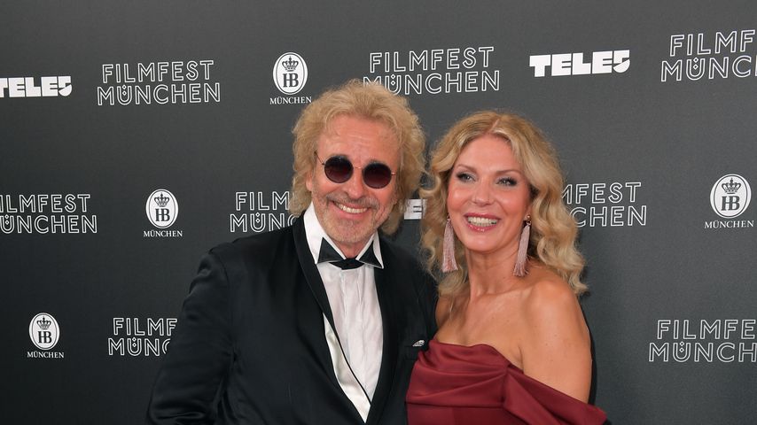 Thomas Gottschalk und Karina Mroß beim Filmfest in München