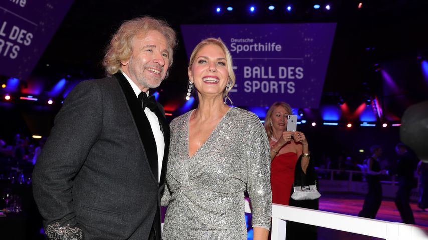 Thomas Gottschalk und Karina Mroß beim Ball des Sports 2020 in Wiesbaden