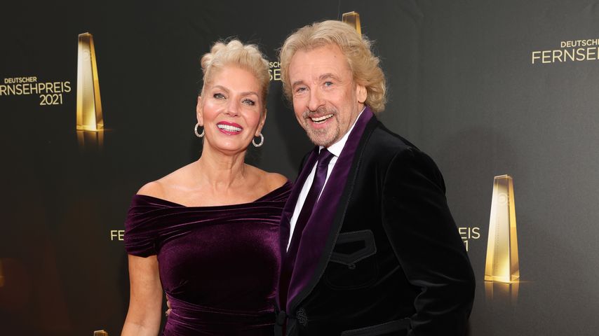 Thomas Gottschalk und Karina Mroß beim Deutschen Fernsehpreis 2021