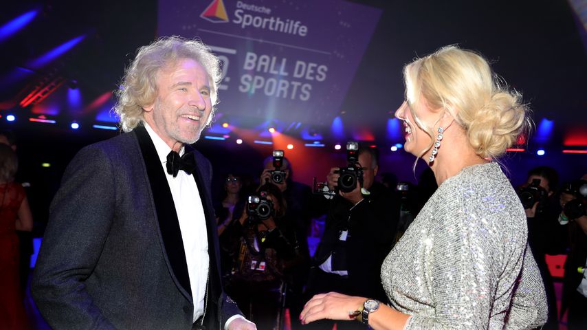 Thomas Gottschalk und Karina Mroß beim Ball des Sports 2020 in Wiesbaden